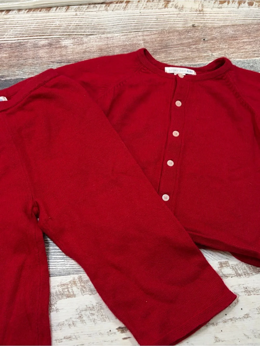 POTTERY BARN KIDS CASHMERE BLEND 2-PIECE SET SWEATER AND PANTS Size 12-18 Mths